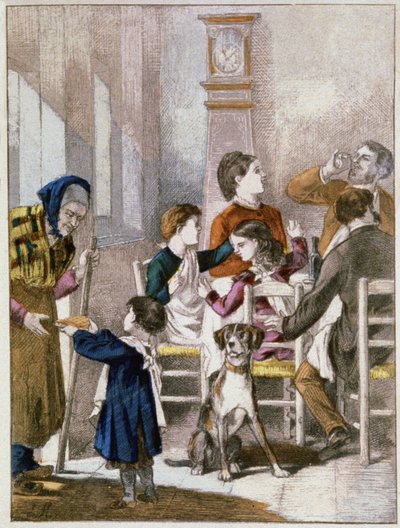 Tårta från Trettondagsafton, ca 1890 (gravyr) av Unbekannter Künstler