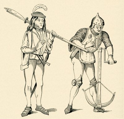 Varlet/Squire och Archer av Unbekannter Künstler