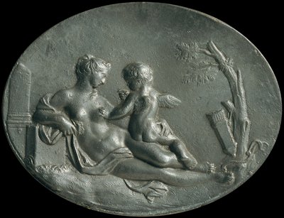 Venus och Amor av Unbekannter Künstler