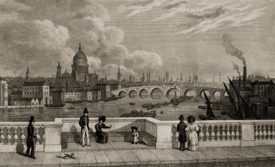 Vy över historiska London av Unbekannt