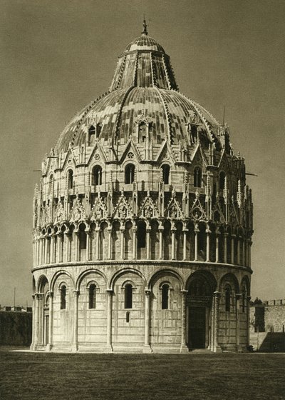 Utsikt över Baptistere i Pisa av Unbekannt