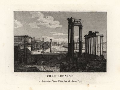 Utsikt över Forum Romanum, Forum Romanum, Rom av Unbekannt