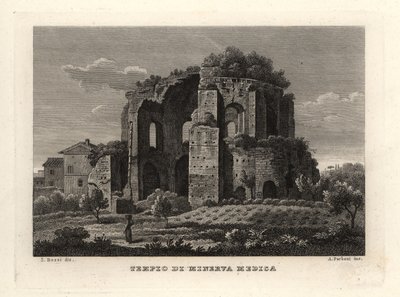 Utsikt över Temple of Minerva Medica, Tempio di Minerva Medica, eller nymfaeum, Rom av Unbekannt