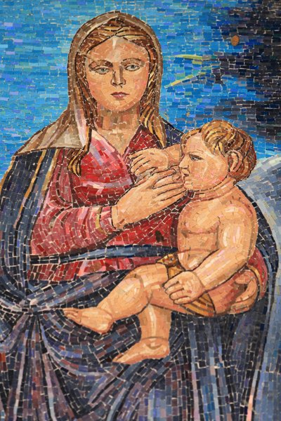 Jungfru och barn. Guatemala. Bebådelsens basilika, Nasaret, Israel av Unbekannt