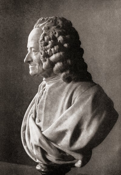 Voltaire, från The Story of Philosophy, publicerad 1926 (litho) av Unbekannt