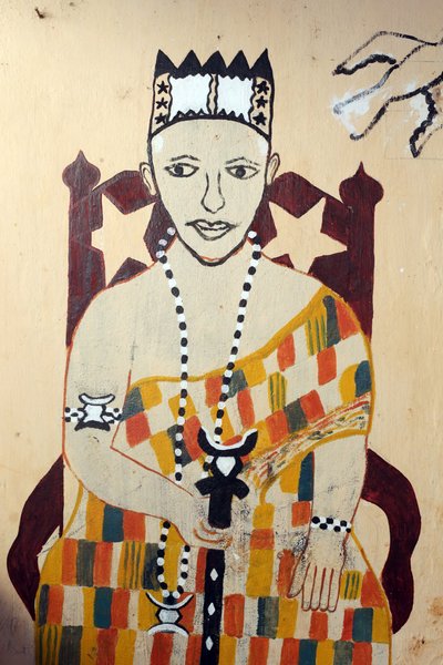 Voodoo väggmålning på ett kloster. Togoville, Togo av Unbekannt