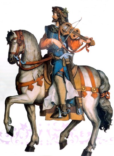 Walther von der Vogelweide, tidigt 1900-tal (illustration) av Unbekannter Künstler