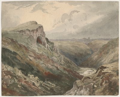 Wetton Dale: akvarellmålning och [? 1800-talet] av Unbekannt