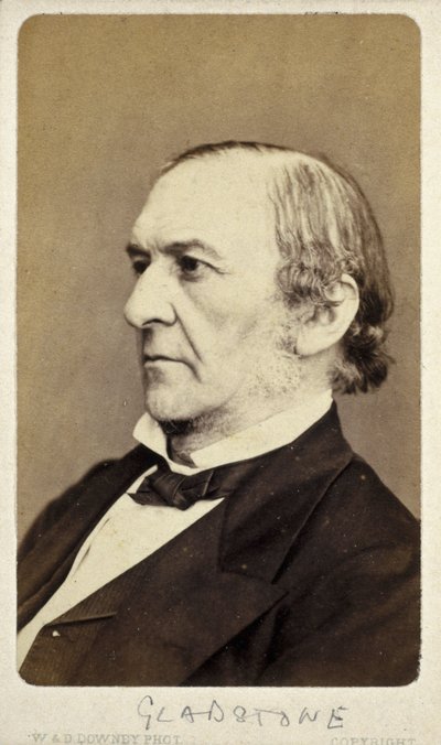 William Ewart Gladstone, engelsk liberal statsman, ca 1870-talet av Frederick (attr. to) Barnard