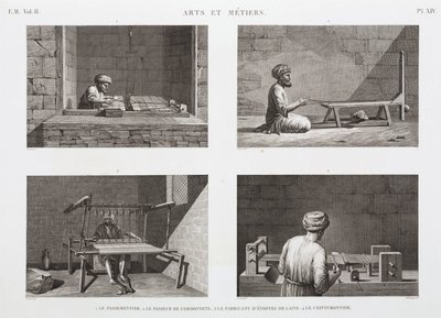 Ull och kamgarn, Vävning, Egypten, ca 1798 av Unbekannt