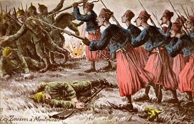 Zouave vid Montmirail på västfronten av Unbekannter Künstler
