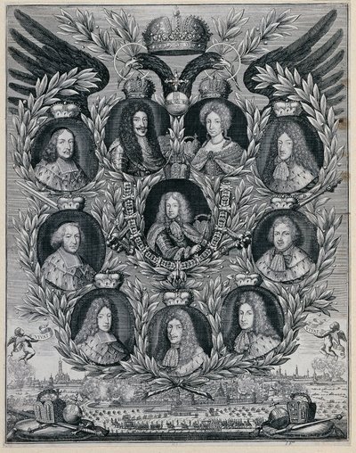 Joseph I med föräldrar och väljare av Unbekannter Stecher