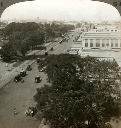 Chaurangi Road, Calcutta, Indien, C200s. av Underwood and Underwood