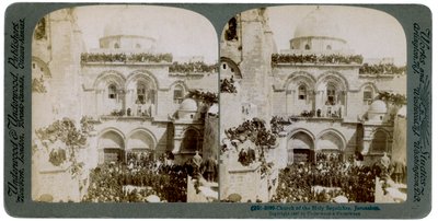 Heliga gravens kyrka, Jerusalem, Palestina, 1897. av Underwood and Underwood