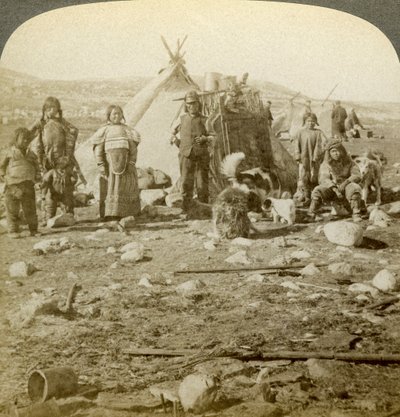 Eskimåer, Grönland. av Underwood and Underwood