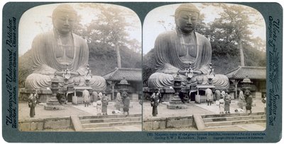 Stor brons Buddha, Kamakura, Japan, 1904 av Underwood and Underwood