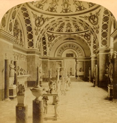 Romarnas sal, Glyptoteket, München, Tyskland, 1898. av Underwood and Underwood