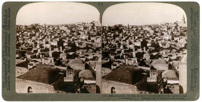 Jerusalem, sett från den norra muren, Palestina, 1897. av Underwood and Underwood