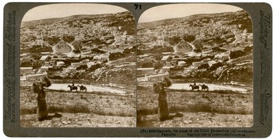 Nasaret, sett från nordost, Palestina, 1900. av Underwood and Underwood