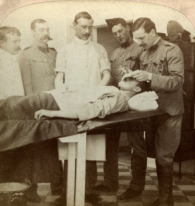 Soldat som stupade vid fronten, Wynberg Hospital, Kapstaden, Sydafrika, Boerkriget, 1899-1902 av Underwood and Underwood