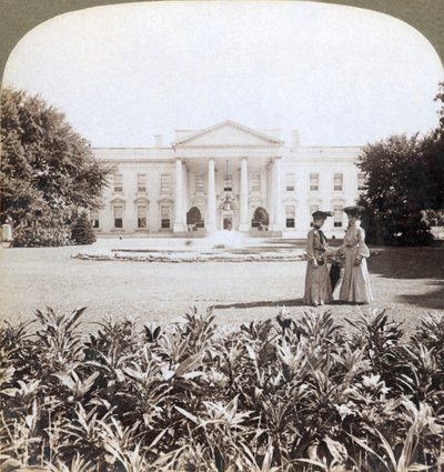 Vita huset, nationschefens historiska residens - norra fronten-Washington, D.C., 1908 av Underwood and Underwood