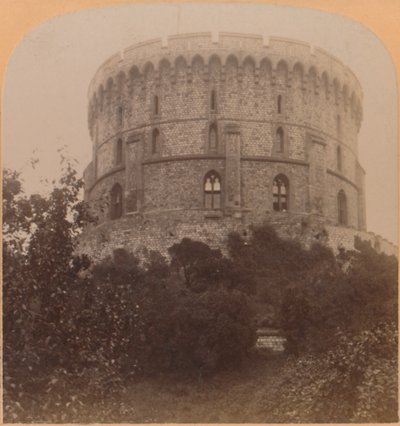 Det runda tornet, Windsor, England - Castle-fängelset från Edward III, till Charles II, 1900. av Underwood and Underwood