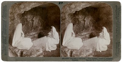 Jesu grav, utanför Jerusalem, Palestina, 1904. av Underwood and Underwood