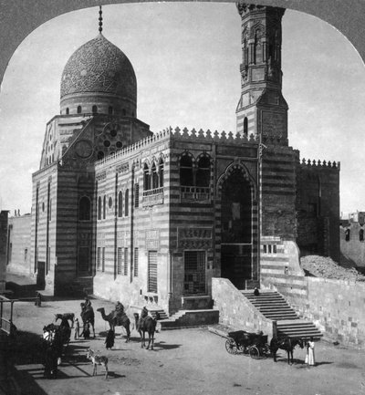Sultan Kait Beys gravmoské, Kairo, Egypten, 1905. av Underwood and Underwood