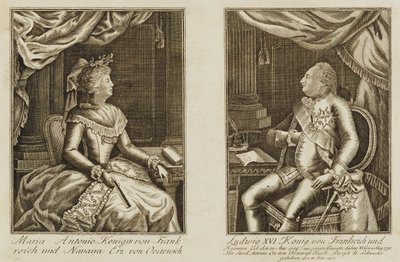 Maria Antonie och Ludvig XVI av Unidentified
