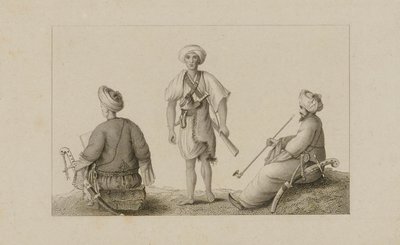 Tre män i turban av Unidentified