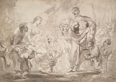 Tillbedjan av Magi av Unknown