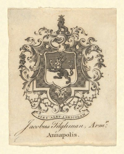 Bokskylt av Jacob Tilgham av Unknown