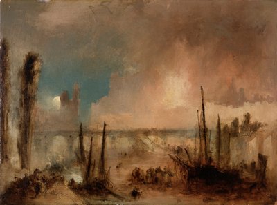 Bränning av parlamentets hus (6 oktober 1834) av Unknown