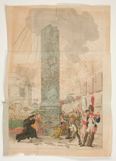 Konflikt framför ett monument av Unknown