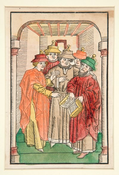 Fem judiska forskare, illustration från The Soul Root Garden av Unknown