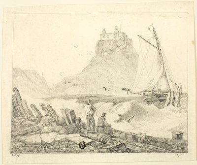 Hamn med gamla slott av Unknown