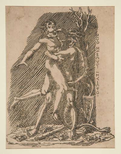 Hercules och Antaeus av Unknown