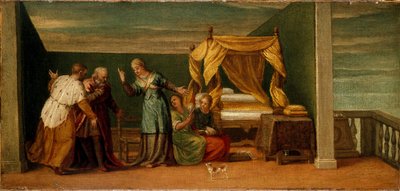 Judith tar emot de gamla i Bethulia, c1500-talet av Unknown