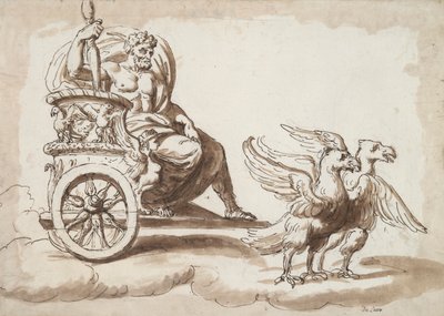 Jupiter i en vagn tecknad av Eagles av Unknown