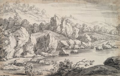 Landskap med Tobit och ängel av Unknown