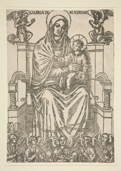 Madonna och Child Enthroned av Unknown