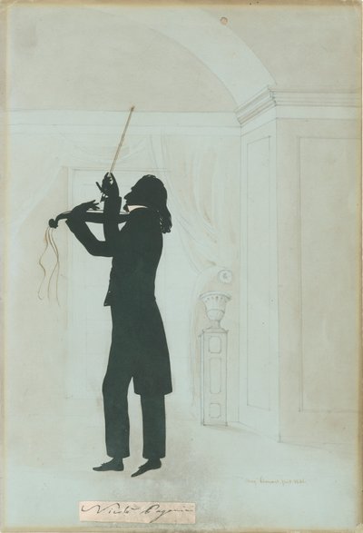 Niccolo Paganini - siluett av Unknown