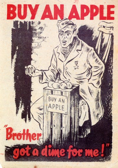 Propaganda. Köp ett äpple. Bror fick en krona för mig! 1940 av Unknown