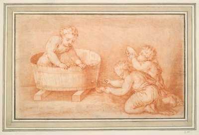Putti gör vin av Unknown
