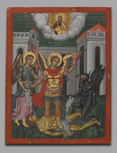 Saint Michael väger en själ av Unknown