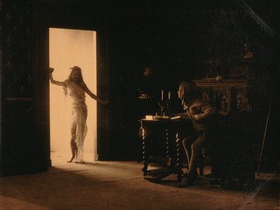 Scen från pjäsen Boccaccio av Unknown