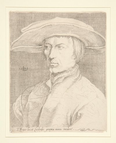Självporträtt av konstnären, 1525 [Porträtt av en man, så kallad Lucas van Leyden, självporträtt] av Unknown