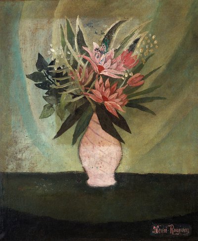 Stilleben, vas med blommor av Unknown
