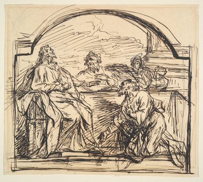 Kvällsmat på Emmaus av Unknown