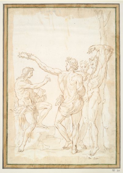 Apollons seger över Marsyas av Unknown